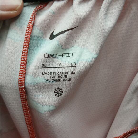 Nike Dri-Fit Dna+ Basketball Floral Athletic Shorts Gym Red Black Trim Size XL - Picture 6 of 7